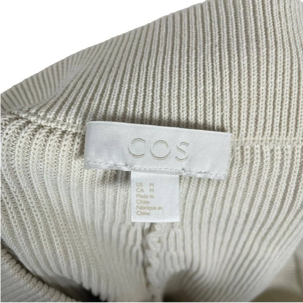 COS Cream Ribbed Knit Bermuda Shorts - Picture 7 of 7